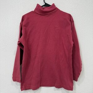 Banana Republic Safari Travel Burgundy Cotton Turtleneck Long Sleeve Top M